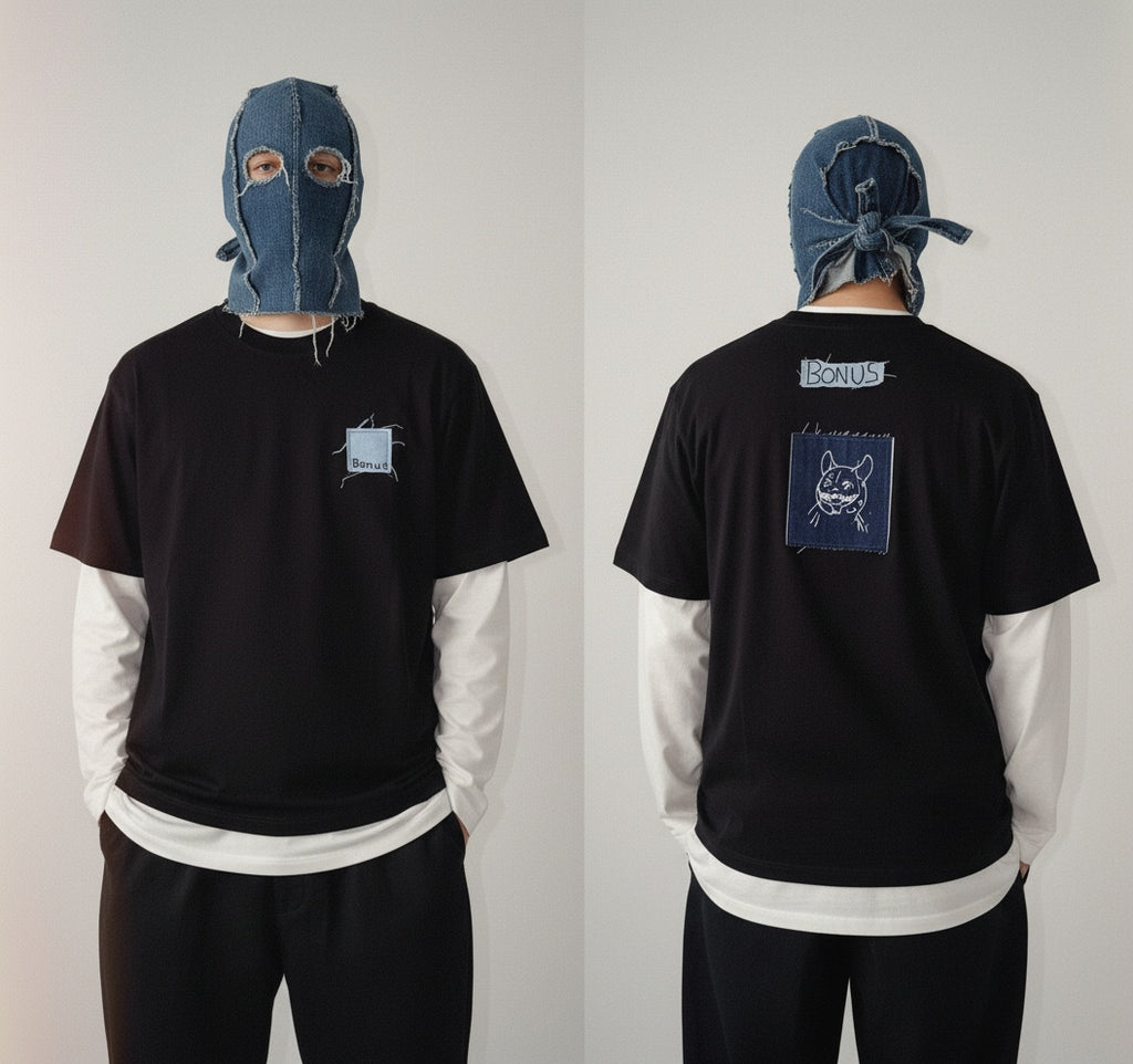 handmade denim t-shirts collection black and white