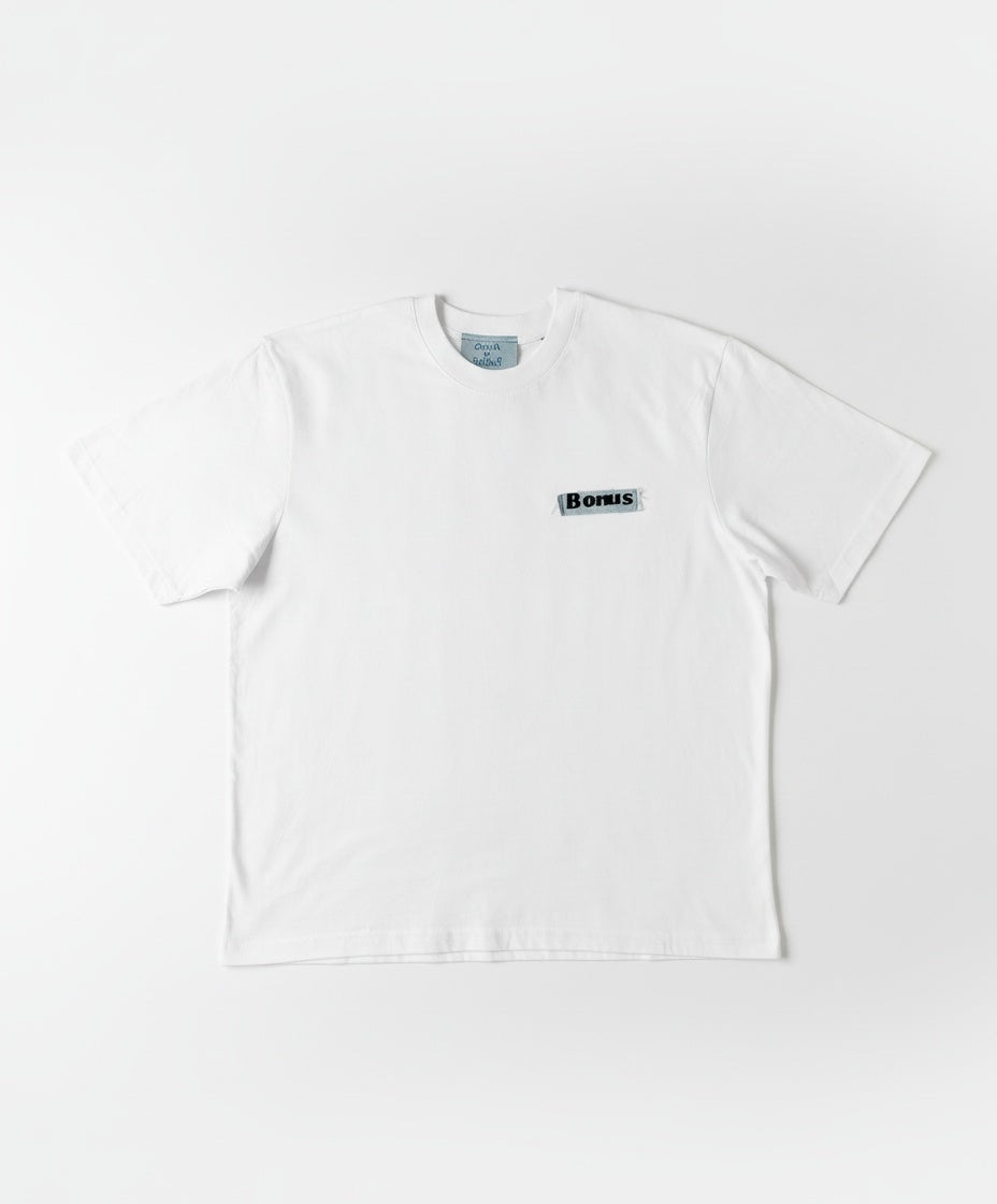 White handmade streetwear t-shirt