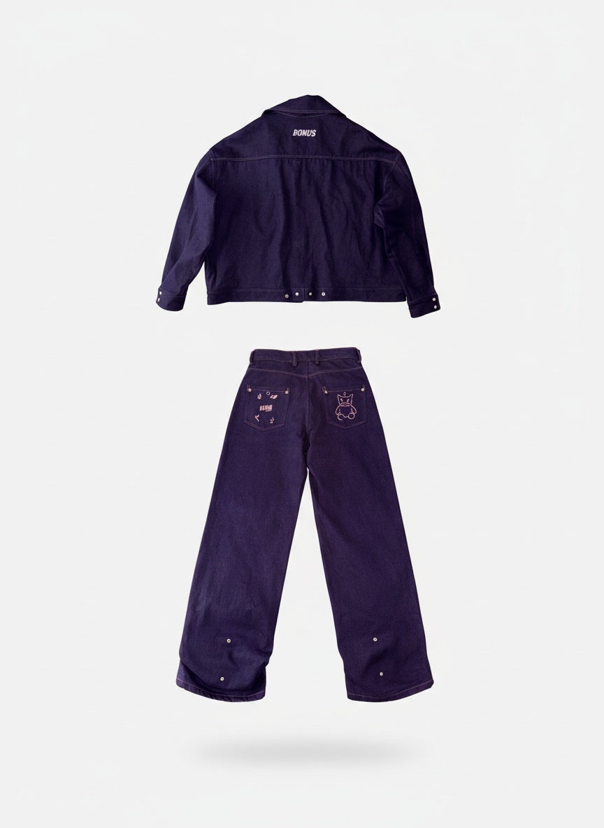 BONUS Handcrafted Denim Jacket — 1/1 Edition — Wide-Cropped Cut