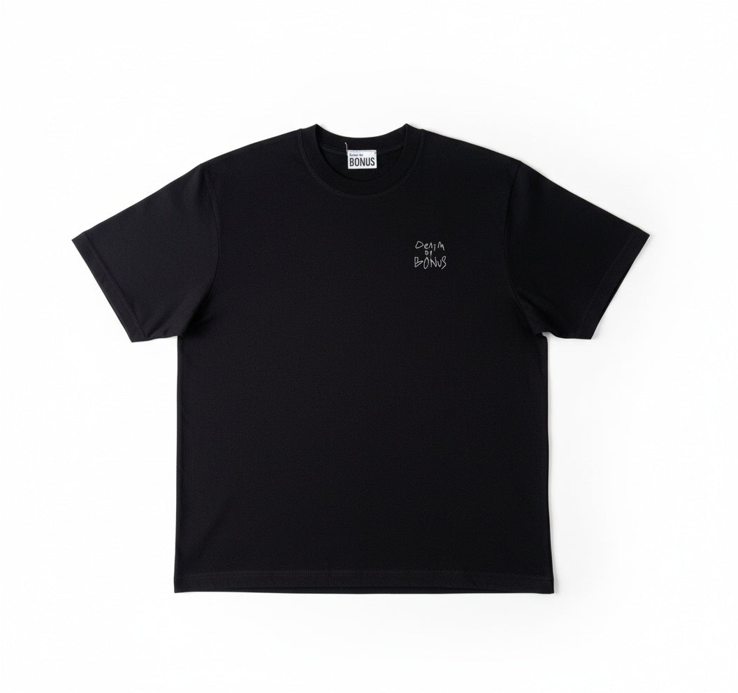 BONUS 220G Cotton T-Shirt with Denim Patch — Essential Series